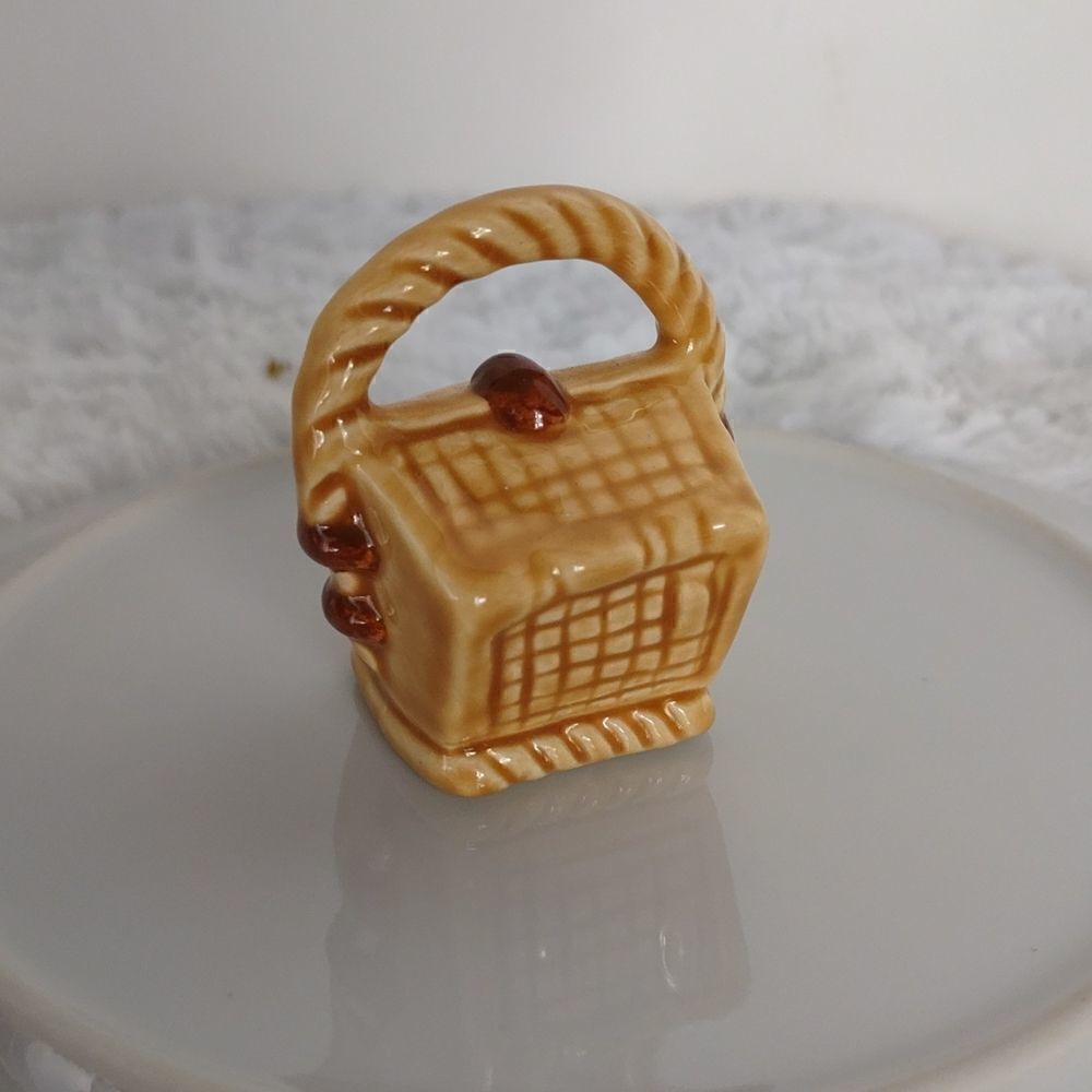 Vtg. Goebel Miniature Picnic Basket